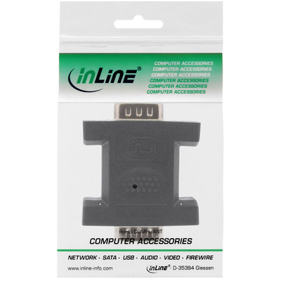 InLine® Mini-Gender-Changer, 9pol Stecker / Stecker, lange Bauform (Produktbild 2)