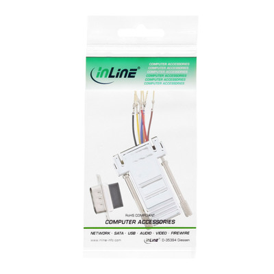 InLine® Adapter, 9pol Sub D Stecker an RJ45 Buchse, metallisiert (Produktbild 3)