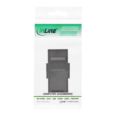 InLine® USB 2.0 Keystone Snap-In Einsatz, USB A Buchse/Buchse, schwarzes Gehäuse  (Produktbild 5)