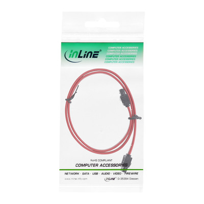 InLine® SATA Anschlusskabel, mit Sicherheitslasche, 0,3m (Produktbild 2)