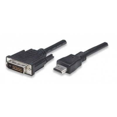 HDMI zu DVI-D Anschlusskabel, schwarz -- 10 m