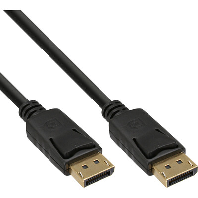 InLine® DisplayPort Kabel, schwarz, vergoldete Kontakte, 0,3m (Produktbild 1)