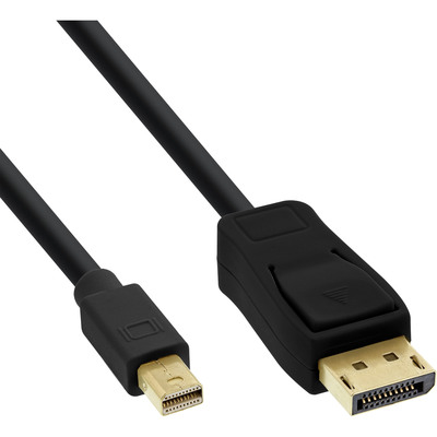 InLine® Mini DisplayPort zu DisplayPort Kabel, schwarz, 1,5m (Produktbild 1)