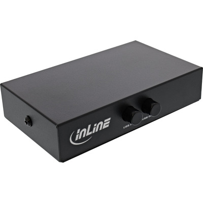 InLine® USB 2.0 Umschalter manuell, USB-A Gerät an 2 Computer (Produktbild 1)
